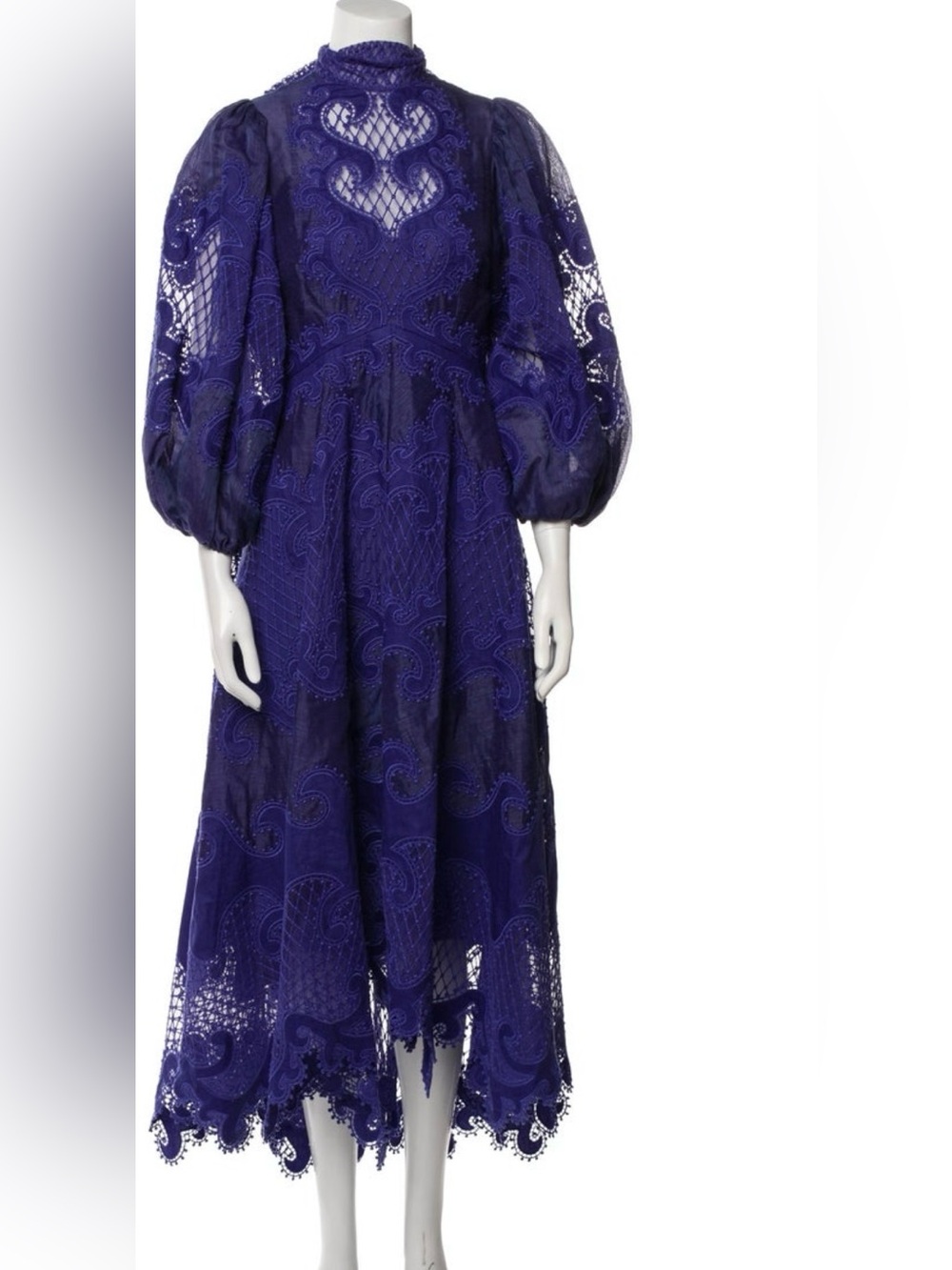 Zimmermann Violet Lace High-Low Maxi Dress - Picture 6 of 6